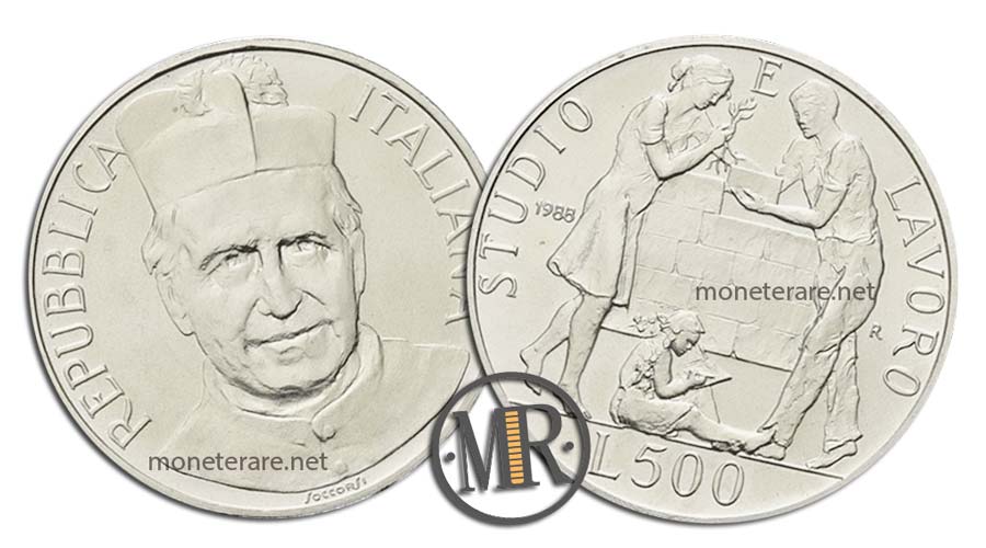 San Giovanni Bosco 500 Lire Gedenkmünze Silber