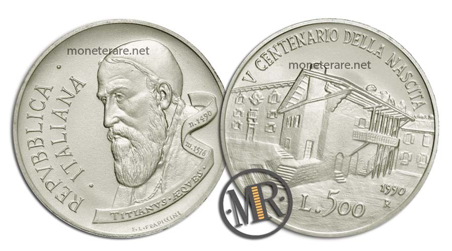Tiziano Vecellio 500 Lire Gedenkmünze Silber