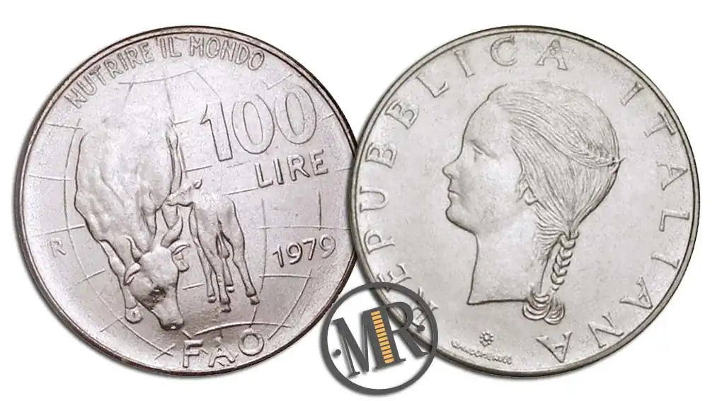100 Lire 1979 FAO - Nutrire il Mondo