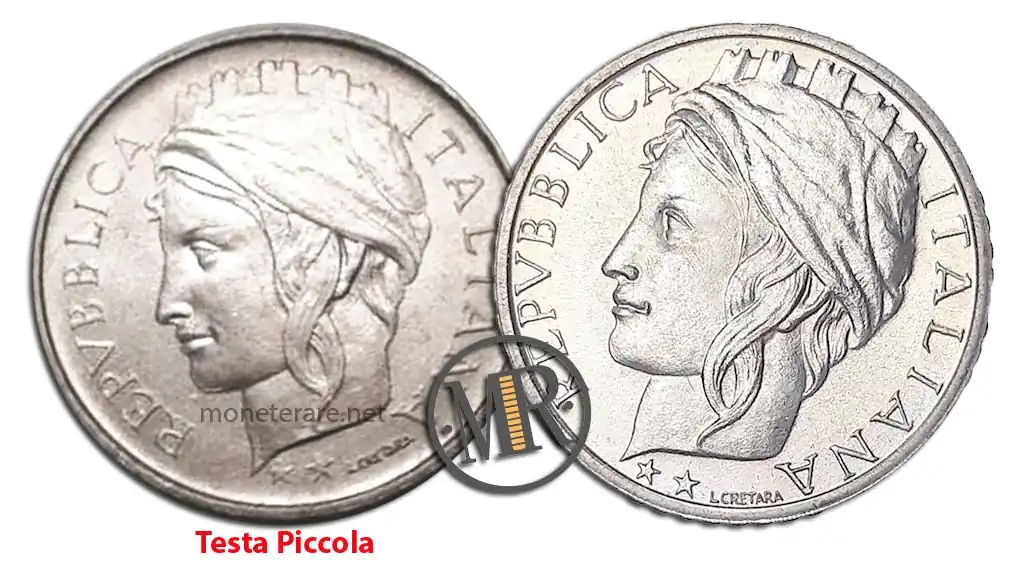  100 Lire Italia Turrita 1993 - Erste Variante - Kleine Kopfform 