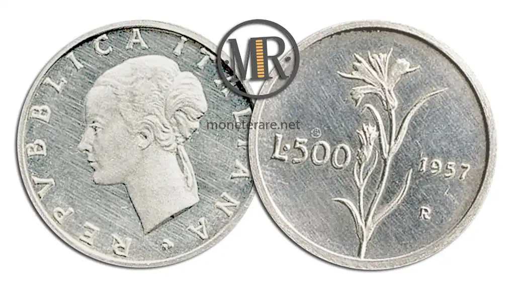 500 Lire Argento GAROFANO - Progetto 1957