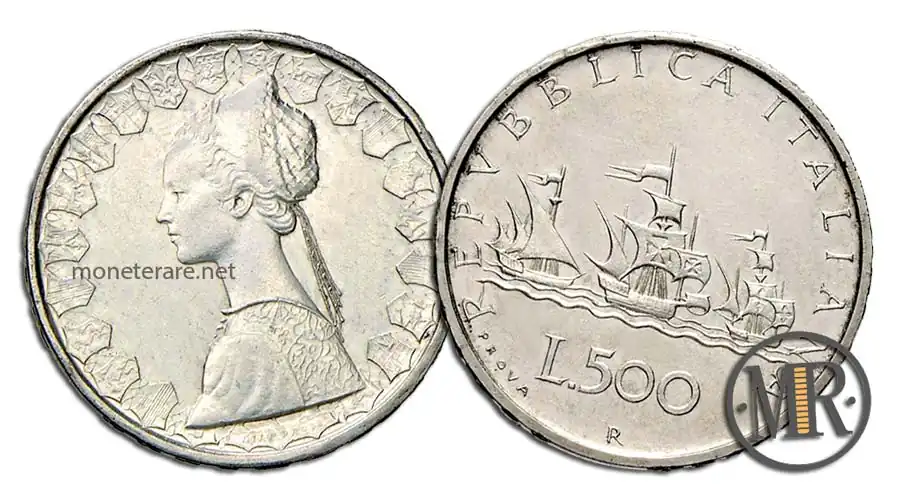 500 Lire Argento 500 Lire Argento 1957 - PROVA mit dem Wert