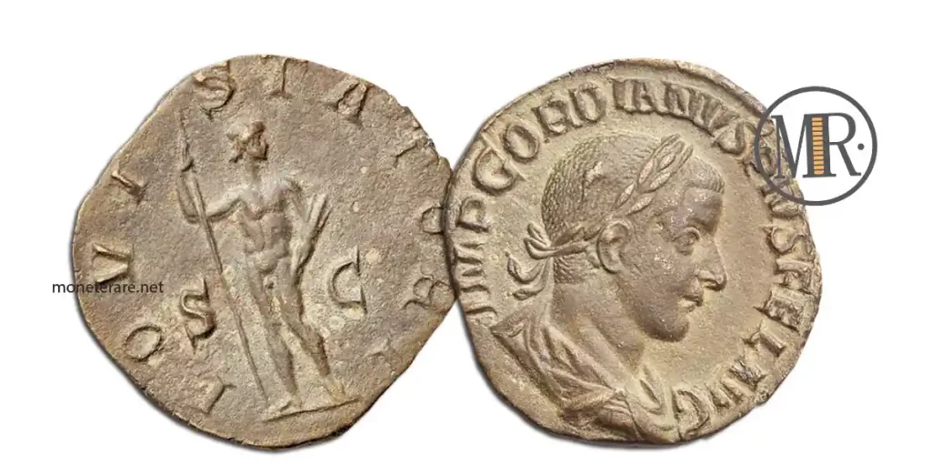 Sesterz von Gordianus I und Virtus