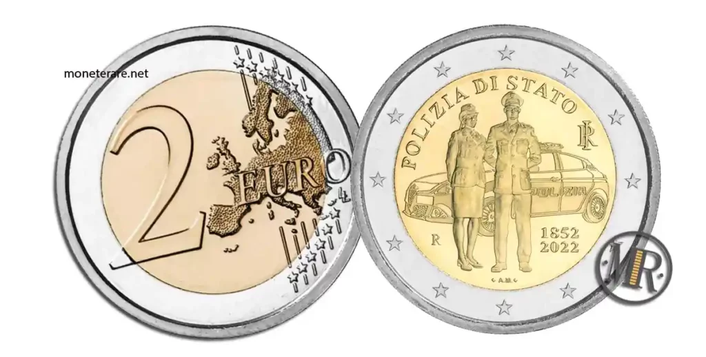 2 Euro Commemorative Italia 2022 Polizia di Stato