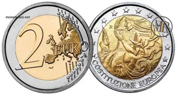 2 Euro Italien 2005 Jahrestag der Unterzeichnung der Europäischen Verfassung