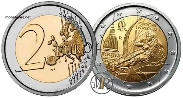 2 Euro Gedenkmünze Italien 2006 XX Olympische Winterspiele in Turin