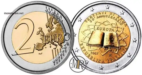 2 Euro Gedenkmünze Italien 2007 50 Jahre Römische Verträge