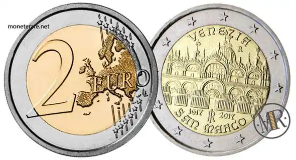 2 Euro Commemorativi Italiani 2017 Basilica di San Marco a Venezia