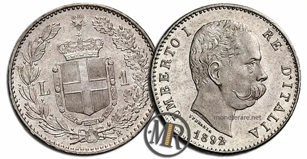 Italienische 1 Lira Umberto I Münze