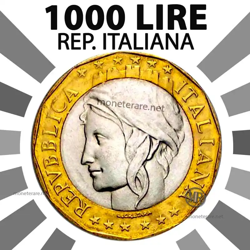 Artikelbild 1000 Lire Münze Italien