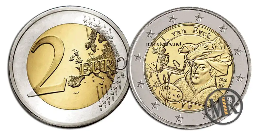 2 Euro Gedenkmünzen 2020 Belgien Jan van Eyck