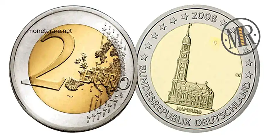 2 Euro Gedenkmünzen 2008 St. Michael in Hamburg