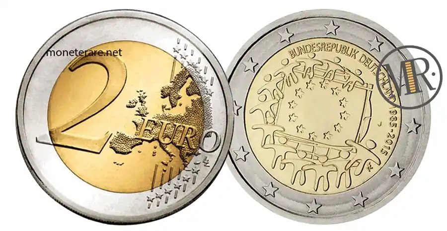 2 Euro Gedenkmünzen 2015 Deutschland Europäische Flagge