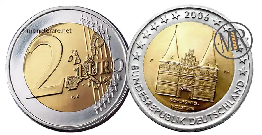 2 Euro Commemorativi Germania 2006 Schleswig Holstein