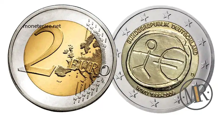 2 Euro Gedenkmünzen Deutschland 2009 Wirtschaftliche und Währungsunion WWU
