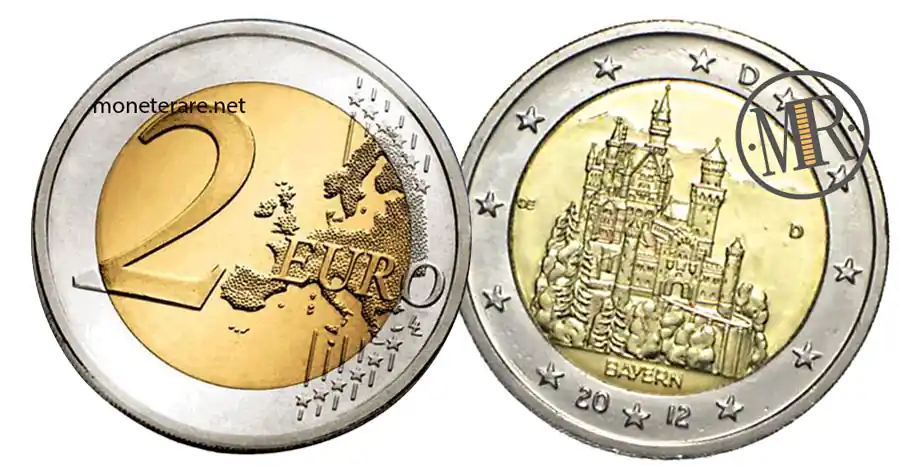 2 Euro Gedenkmünzen Deutschland 2012 Schloss Neuschwanstein Bayern