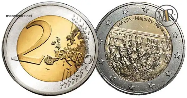 2-Euro-Gedenkmünze Malta 2012 Mehrheitsvertretung 1887