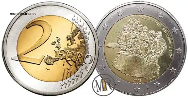 2-Euro-Gedenkmünze Malta 2013 Selbstverwaltung 1921