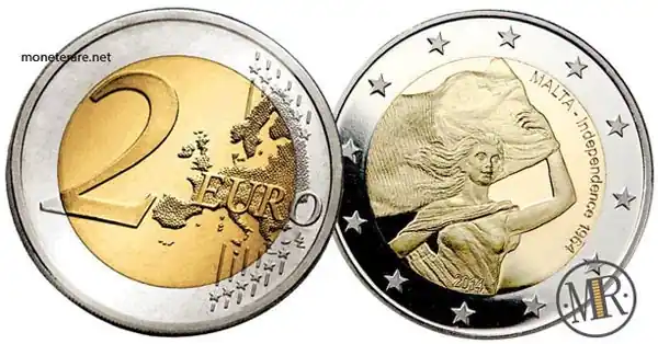 2-Euro-Gedenkmünze Malta 2014 Unabhängigkeit von Malta 1964