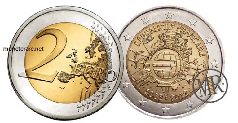 Französische 2-Euro-Gedenkmünze 2012 – Euro-Einführung