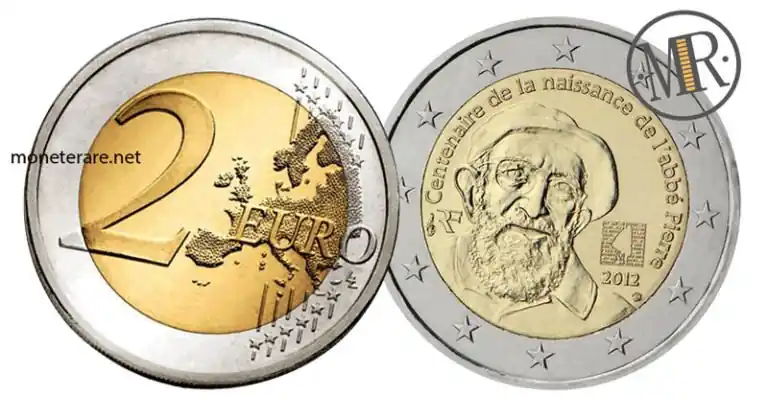 Französische 2-Euro-Gedenkmünze 2012 – Abbé Pierre