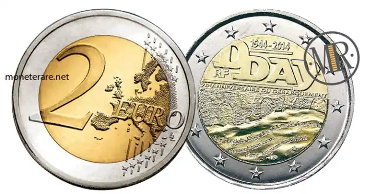 Französische 2-Euro-Gedenkmünze 2014 – Landung in der Normandie