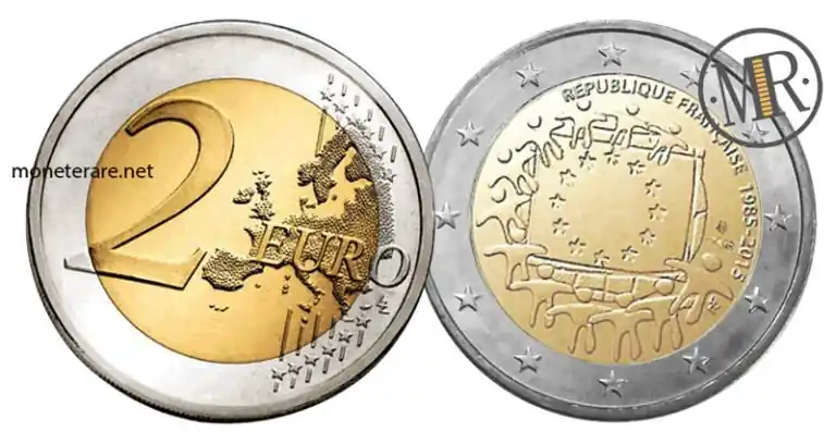 Französische 2-Euro-Gedenkmünze 2015 – Europäische Flagge