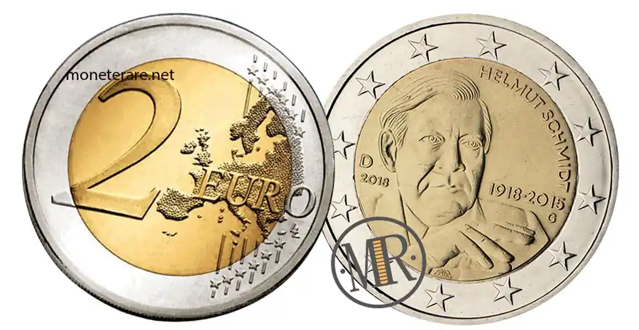 2 Euro Gedenkmünze Deutschland 2018 Helmut Schmidt