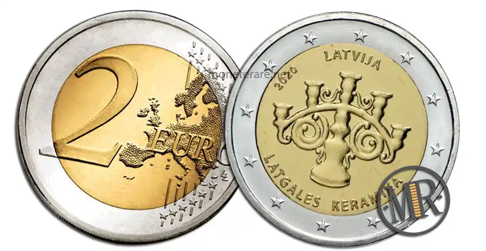 2 Euro Gedenkmünze Lettland 2020 - Keramik von Lettgallen