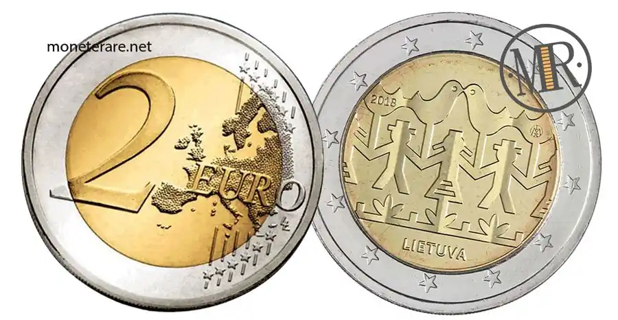 2 Euro Gedenkmünze Litauen 2018 Festival des Gesangs