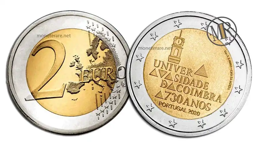 2 Euro Gedenkmünzen Portugal 2020 Universität Coimbra