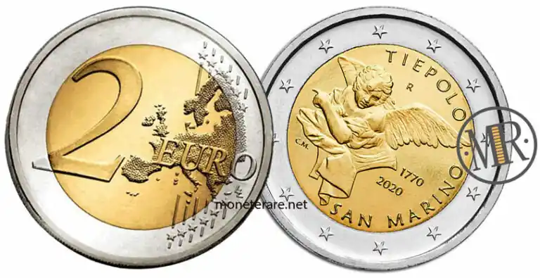 2 Euro Gedenkmünzen San Marino 2020 Tiepolo