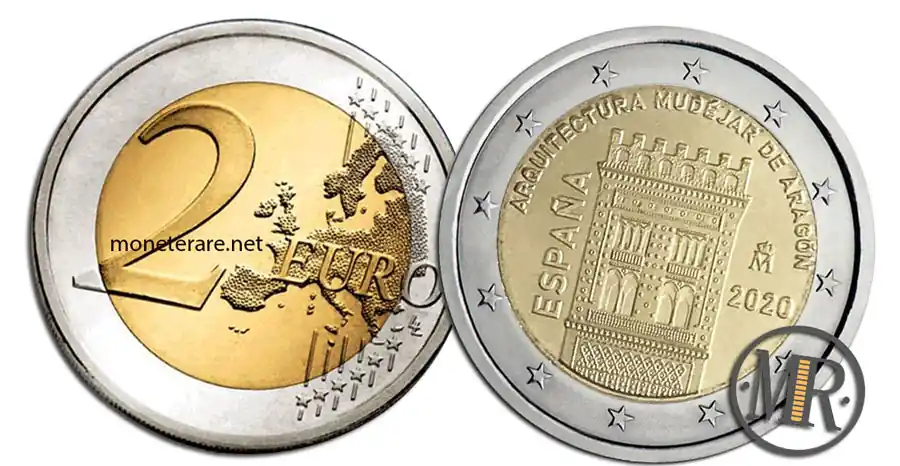 2 Euro Gedenkmünze Spanien 2020 Mudéjar-Architektur in Aragonien