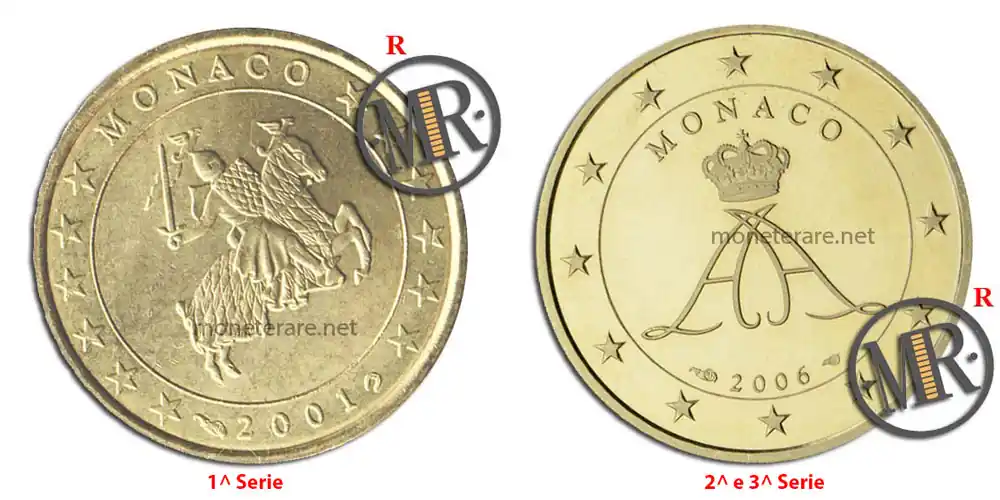 Monaco 50 Cent Münzen Selten