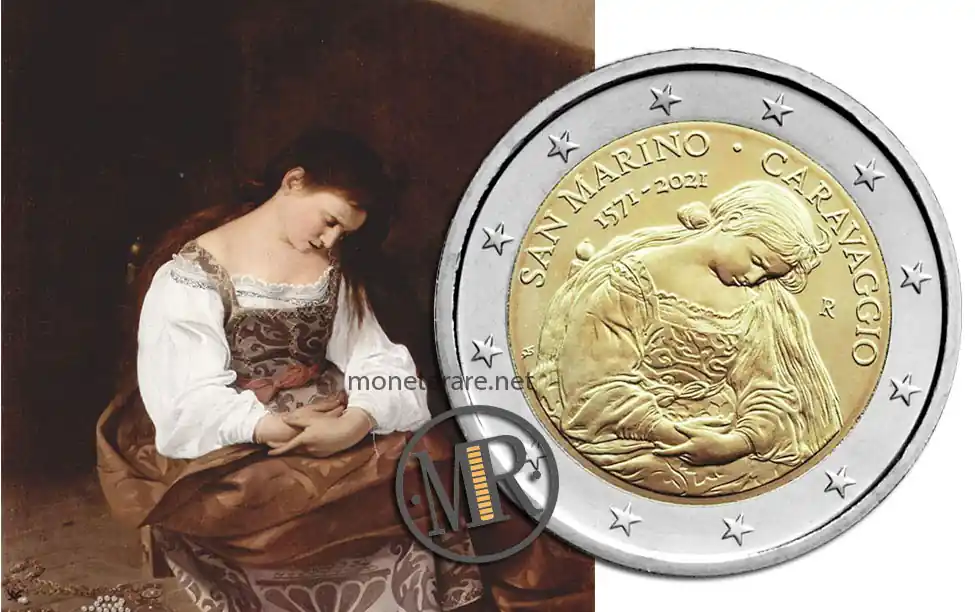 Maddalena Penitente Caravaggio 2 Euro San Marino 2021