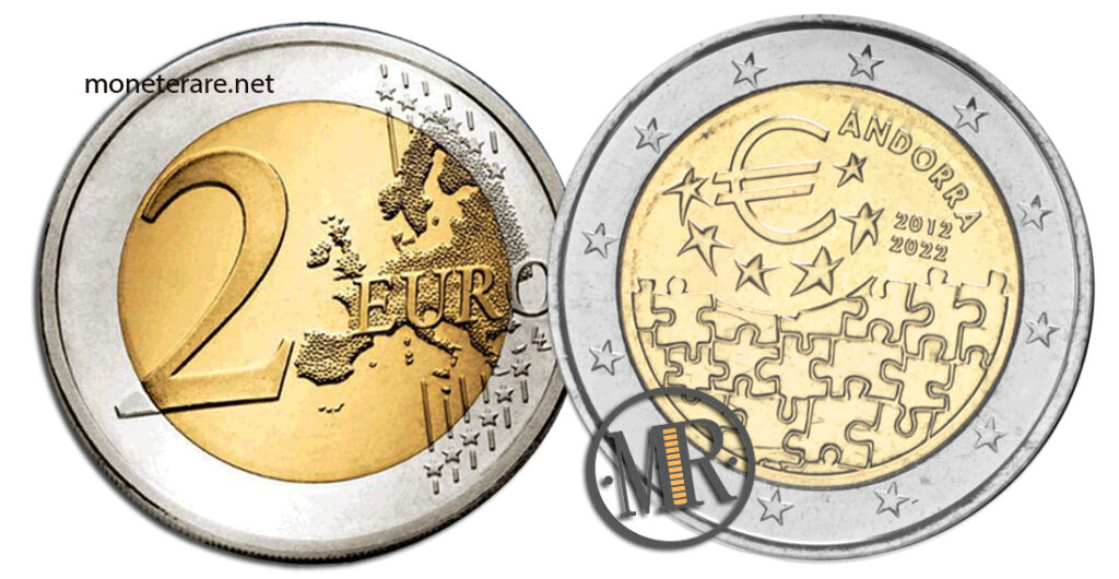 2 Euro Andorra 2022 - Währungsabkommen zwischen Andorra und der Europäischen Union