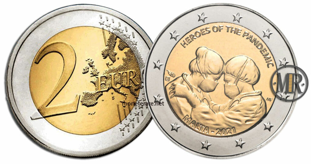 2 Euro Gedenkmünze Malta 2021 Pandemie Covid 19