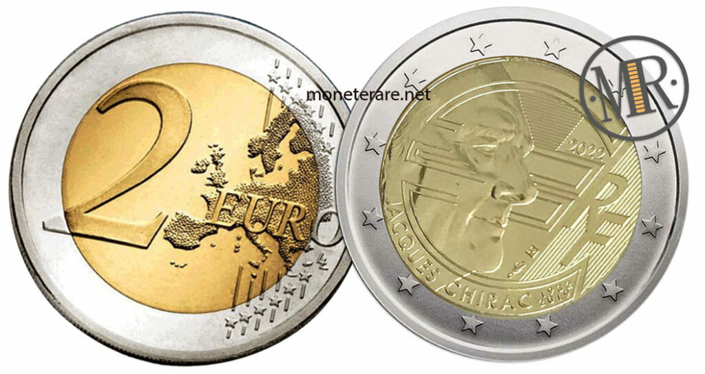 2 Euro Gedenkmünze Frankreich 2022 Jacques Chirac