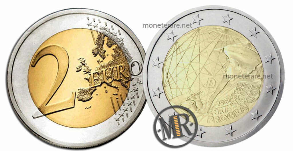 2 Euro Gedenkmünzen Deutschland 2022 Erasmus-Programm