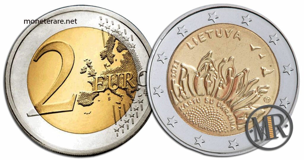 2 Euro Commemorativi Litauen 2023 Gemeinsam mit der Ukraine