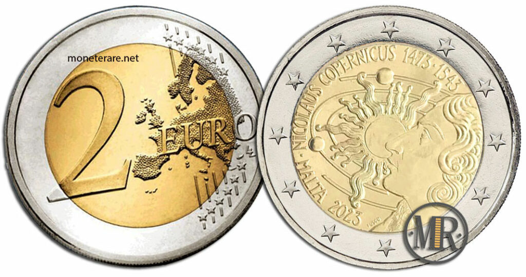 2 Euro Gedenkmünzen Malta 2023 Copernicus