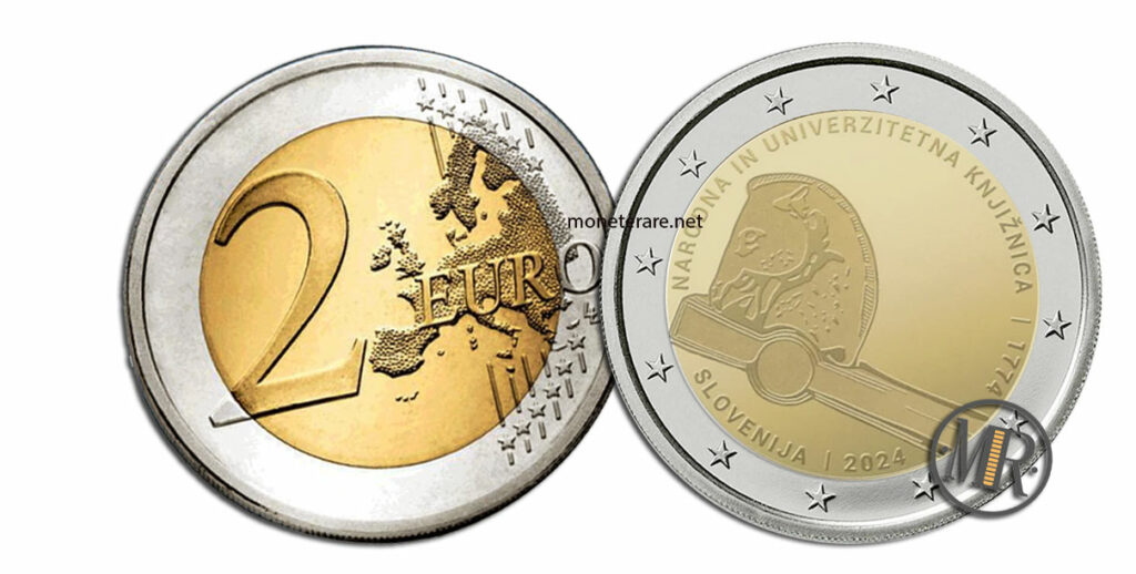 2 Euro Slowenien 2024 National- und Universitätsbibliothek