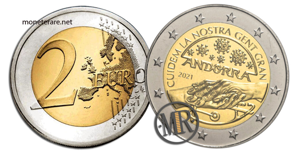 2 Euro Gedenkmünzen Andorra 2021 Für unsere Älteren sorgen