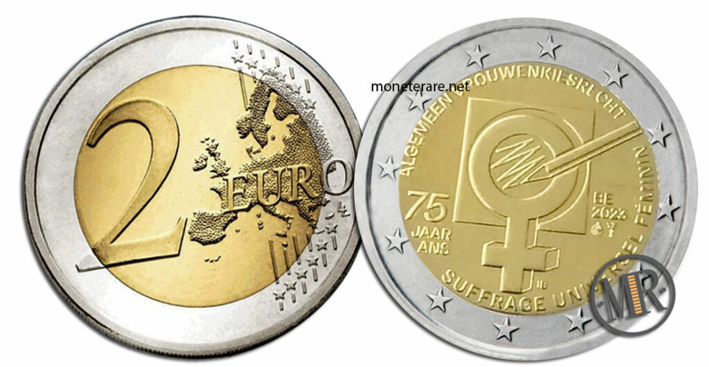 2 Euro Gedenkmünze Belgien 2023 Frauenwahlrecht in Belgien