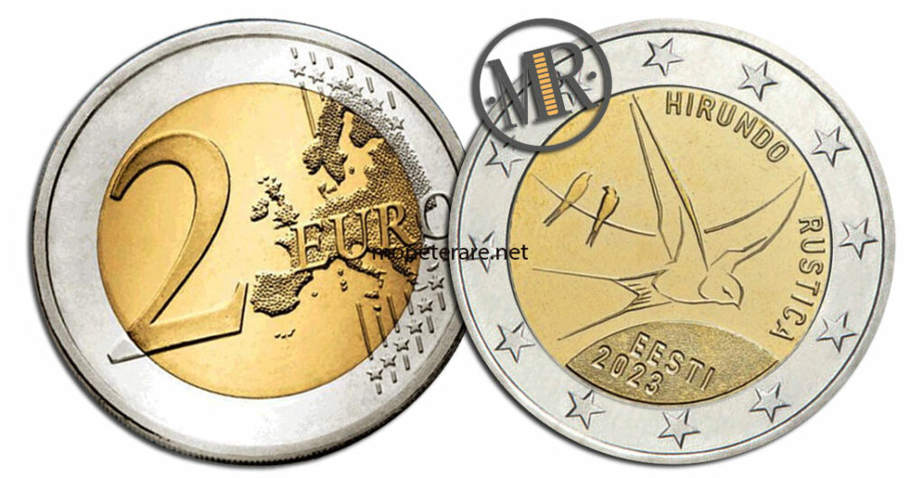 2 Euro Gedenkmünze Estland 2023 Schwalbe