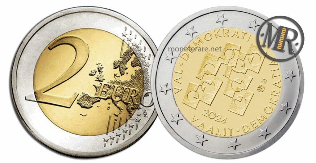 2 Euro Commemorativi Finlandia 2024 Elezioni e Democrazia