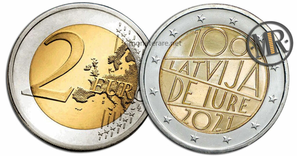 2 Euro Commemorativi Lettland 2021 DE JURE