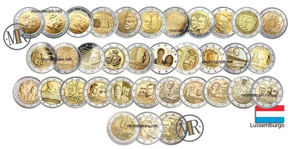 2-Euro-Gedenkmünzen Luxemburg