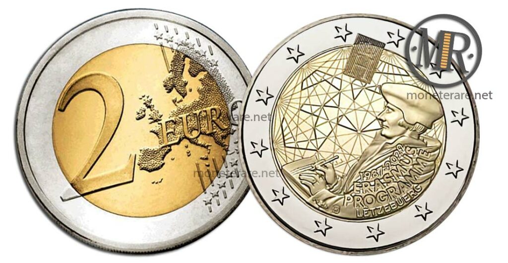 2 Euro Gedenkmünzen Luxemburg 2022 Erasmus-Programm