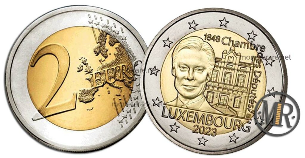 2 Euro Gedenkmünze Luxemburg 2023 175. Jahrestag der Abgeordnetenkammer
